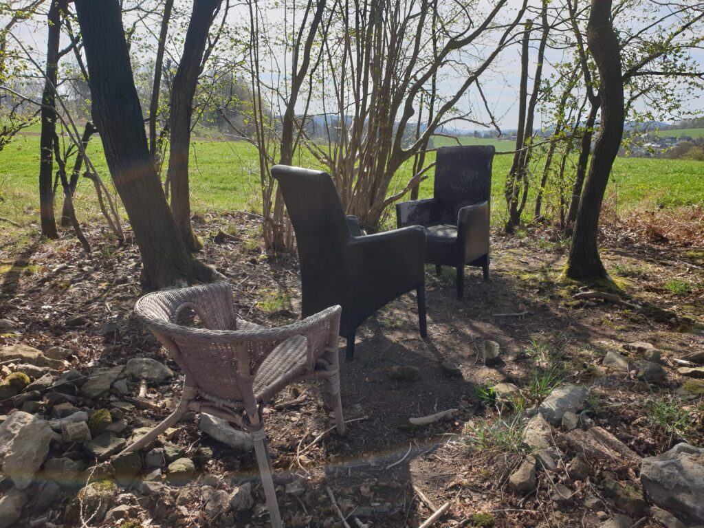Das Highlight war ein "Wohnzimmer" im Wald
